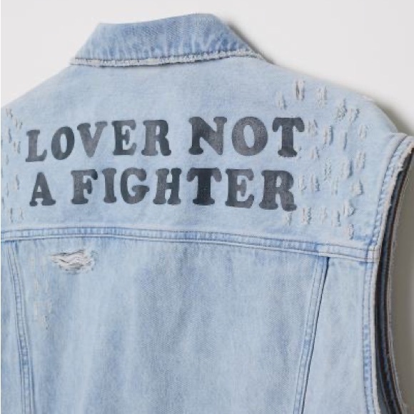 H&M Oversized Distressed Denim Vest - Picture 3 of 12